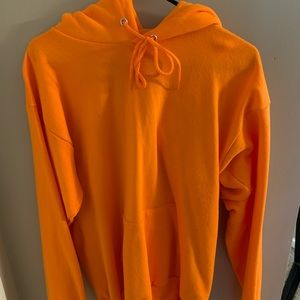 Hanes bright orange medium hoodie